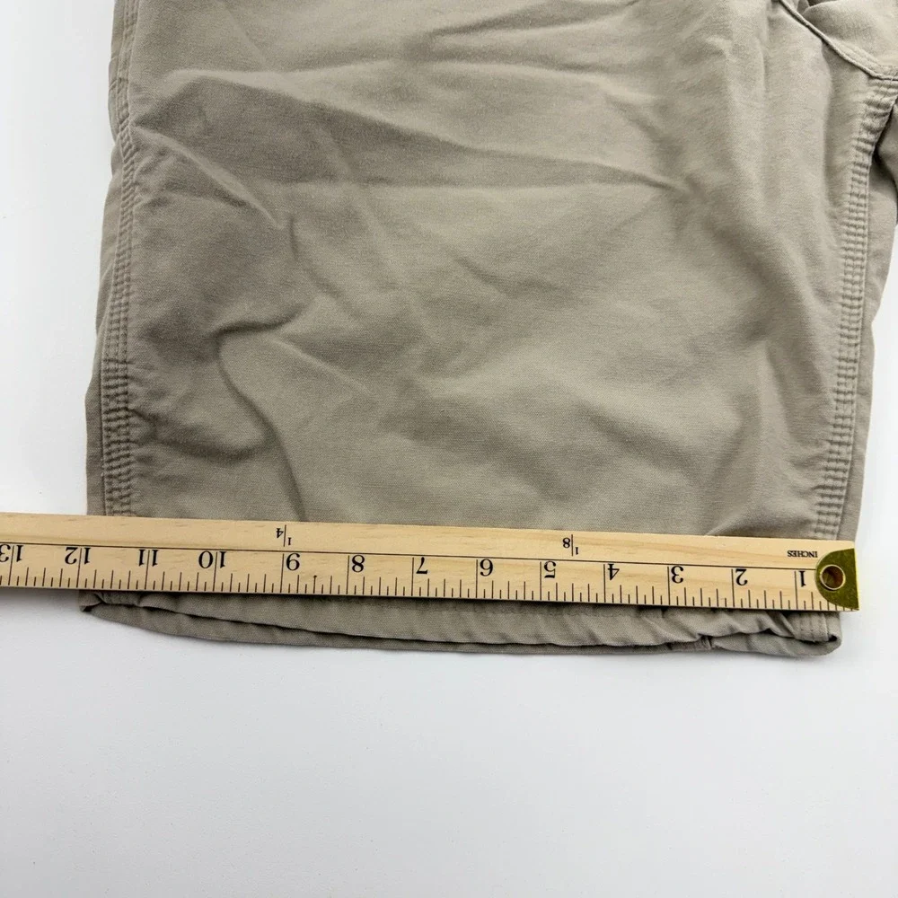 Carhartt Mens Relaxed Fit Cotton Canvas Cargo Work Shorts Tan Khaki 38